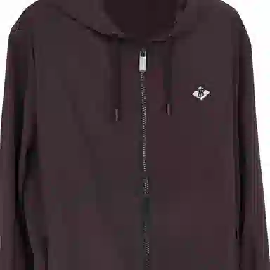 Burberry Logo Zip Hoodie Black