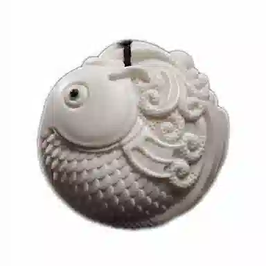 素于 【年年有鱼】国潮新中式八方来财平安喜乐文玩随后居家茶宠高级上岸盘玩#好运再造 象牙果 菩提类手把件 男女同款情侣款