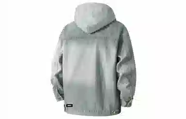 大卫贝肯 美式复古水洗做旧可脱卸连帽宽松百搭牛仔外套 男女同款