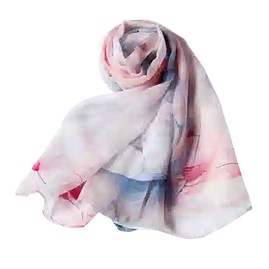 恒源祥 实用绑包数码喷绘 桑蚕丝 丝巾 女款