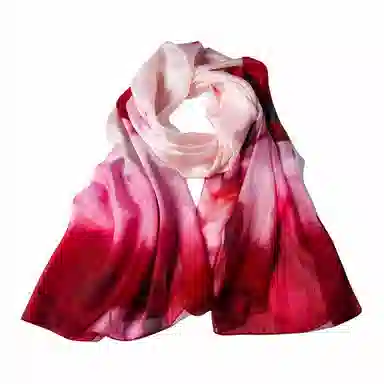 恒源祥 实用绑包数码喷绘 桑蚕丝 丝巾 女款