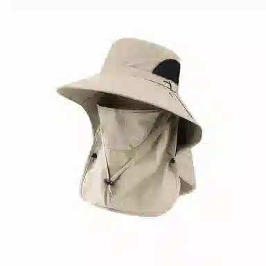 北极绒 户外可折叠 遮脸护颈透气防紫外线 潮流百搭遮阳防晒 聚酯纤维 渔夫帽 男女同款情侣款