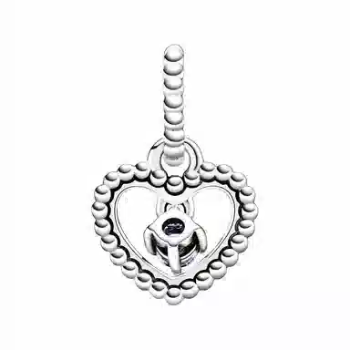 Pandora Inlaid Purple Pendant Silver