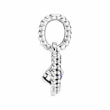 Pandora Inlaid Purple Pendant Silver