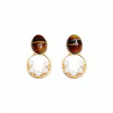 彤彤兔 美拉德复古个性时尚 合金 耳环 女款