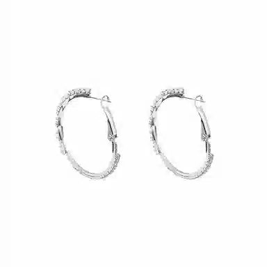 彤彤兔 轻奢圆圈冷淡风 合金 耳环 女款