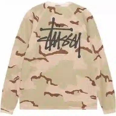Stussy FW24 RAGLAN THERMAL LS CREW logoT