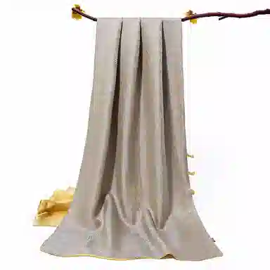 上海故事 新中式高级气质旗袍晚宴礼服复古盘扣桑蚕丝双面提花双层真丝长巾 丝巾 女款