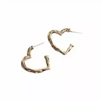 彤彤兔 小众设计感高级爱心 合金 耳环 女款