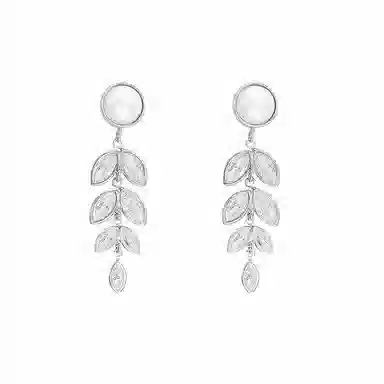 彤彤兔 韩系麦穗流苏仿珍珠 合金 耳环 女款