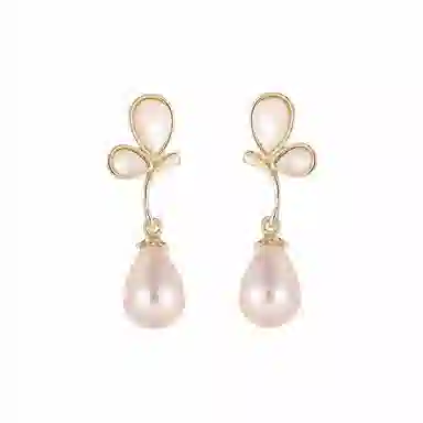 彤彤兔 复古轻奢珍珠 合金 耳环 女款