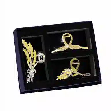 缔晶 复古优雅时尚 穗穗平安 精致鲨鱼夹套装 森系清新日常发饰 合金 发夹 女款