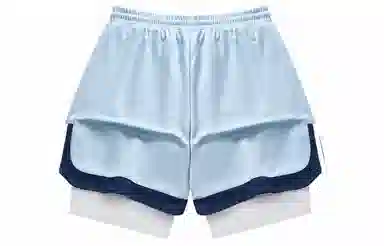 王者荣耀 标语款 美式基础款字母印花户外运动篮球跑步训练宽松透气假两件抽绳休闲短裤 男女同款