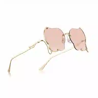 老凤祥 花语系列艺术 β钛 不规则形 太阳眼镜 女款