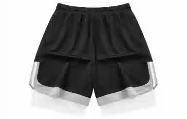 王者荣耀 标语款 美式基础款字母印花户外运动篮球跑步训练宽松透气假两件抽绳休闲短裤 男女同款