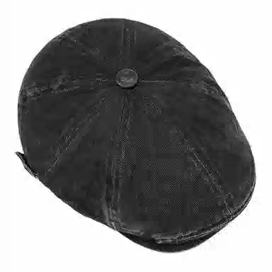 山一丸 水洗大头围报童帽纯色复古八角帽简约做旧休闲 棉 贝雷帽 男女同款情侣款