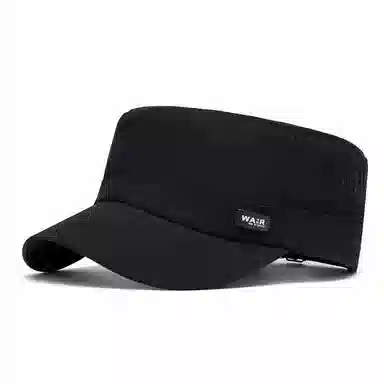 山一丸 休闲时尚中老年春夏季户外遮阳防晒 棉 平顶帽 男女同款情侣款