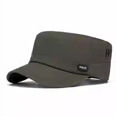 山一丸 休闲时尚中老年春夏季户外遮阳防晒 棉 平顶帽 男女同款情侣款