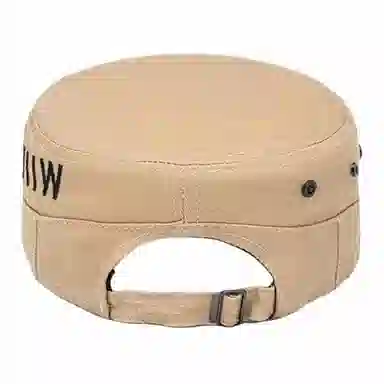 山一丸 休闲时尚中老年春夏季户外遮阳防晒 棉 平顶帽 男女同款情侣款