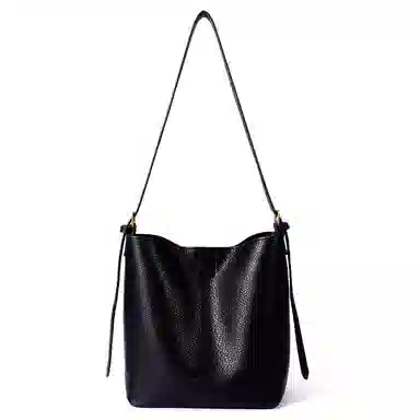 都宝路 软皮百搭韩系水桶包子母托特包 合成革 单肩包 常规 女款 黄色/黑色