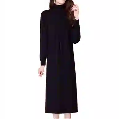 恒源祥 纯色休闲简约长袖连衣裙 女款