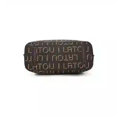 老人头 经典复古印花简约时尚休闲大气单肩包 合成革 斜挎包 常规 女款 咖色