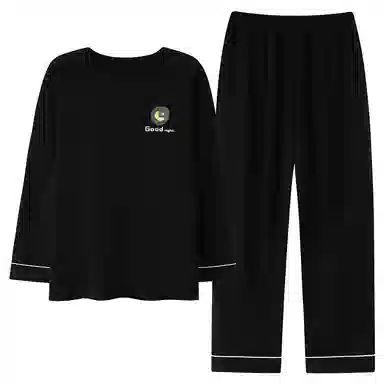 贴身领域 青少年圆领舒适透气可外穿睡衣套装 男款