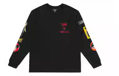Lee X BE@RBRICK FW23 Long Sleeve Tee Black