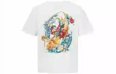 EVISU Logo Cartoon Print Crewneck T-Shirt