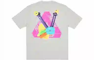 PALACE SS23 Tri-Twister T-Shirt Grey Marl LogoT