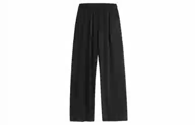 王者荣耀 鲁班七号星空梦想款 美式基础款冰丝宽松直筒透气通勤百搭户外运动系带松紧薄款拖地中腰休闲裤 男女同款 黑色