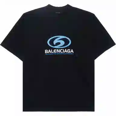 Balenciaga Logo Print Crewneck T-Shirt Black