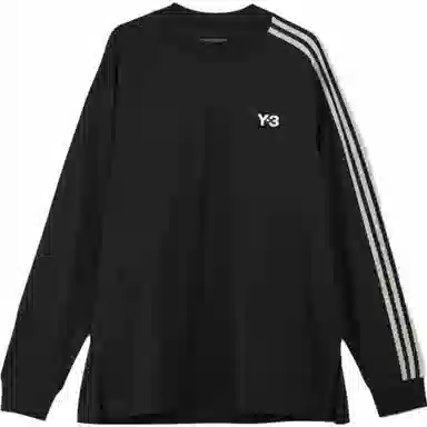 Y-3 Long Sleeve Logo Tee Black