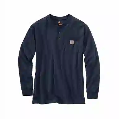 Carhartt K128 HEAVYWEIGHT LONG-SLEEVE POCKET HENLEY T-SHIRTT LOOSE FIT