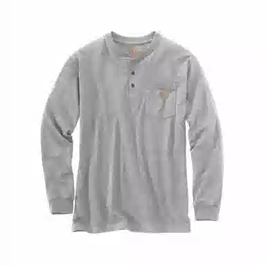 Carhartt K128 HEAVYWEIGHT LONG-SLEEVE POCKET HENLEY T-SHIRTT LOOSE FIT