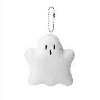 千桐 可爱白色小幽灵  卡通治愈 创意手机绳包包 行李箱  卡通玩偶 毛绒 挂件 男女同款情侣款
