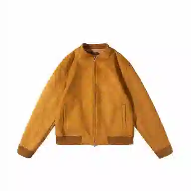 我是大卫 立领外套复古行政外套宽松百搭休闲潮夹克 男女同款 姜黄色