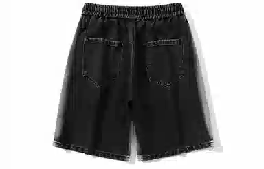 王者荣耀 美式高街水洗直筒五分牛仔短裤 男女同款