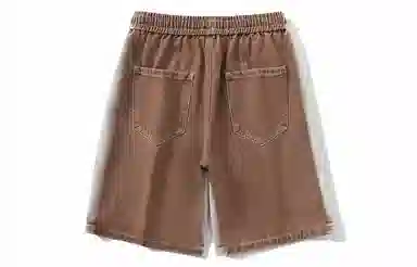 王者荣耀 美式高街水洗直筒五分牛仔短裤 男女同款