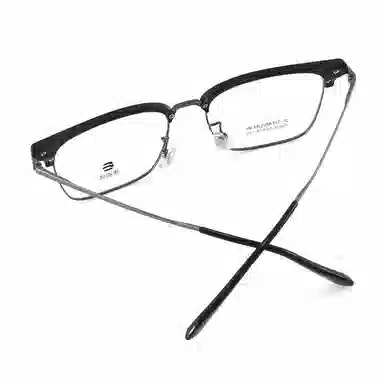 【联系客服可选配镜套餐】 康视顿 商务眉框 β钛板材镜架钛材 光学镜架 男女同款情侣款