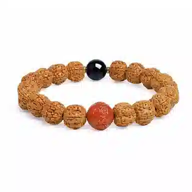 木盛缘 五瓣双龙文玩木饰 金刚菩提 手串 男女同款情侣款