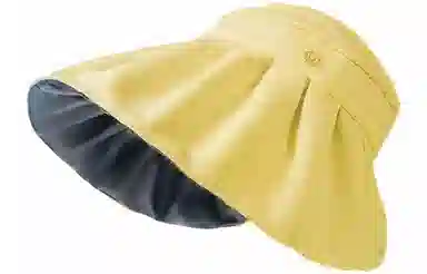 优幽兰 时尚百搭遮阳帽 防紫外线大檐显脸小空顶帽 小众设计拼色透气可折叠 聚酯纤维 防晒帽 女款