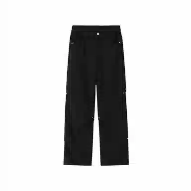 双星八特 复古铆钉春秋季宽松水洗直筒阔腿裤休闲长裤子牛仔裤 男款