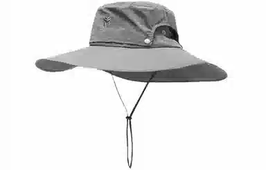 优幽兰 韩版百搭大檐遮全脸渔夫帽夏季纯色简约防紫外线户外钓鱼遮阳帽徒步登山太阳帽 锦纶 防晒帽 男款