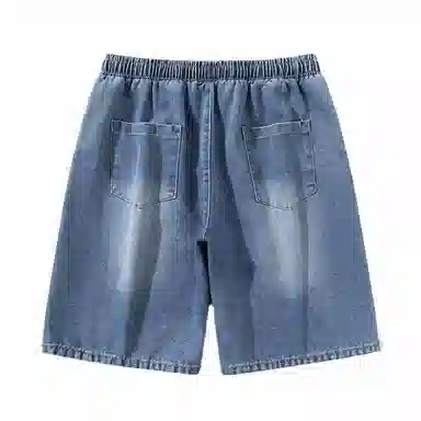 双星八特 潮牌百搭短裤休闲宽松直筒运动裤子牛仔短裤 男女同款