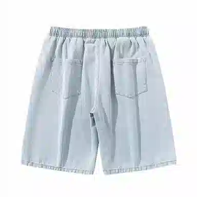 双星八特 潮牌百搭短裤休闲宽松直筒运动裤子牛仔短裤 男女同款