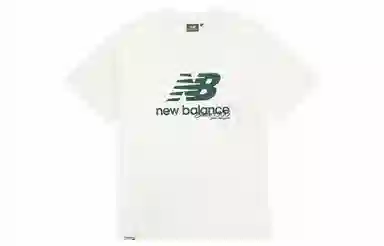 New Balance Letter Logo Crew Neck T-Shirt Ivory