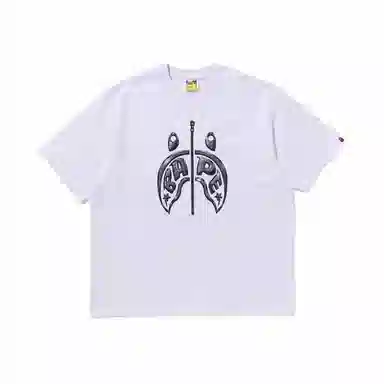 A BATHING APE Shark Zip Print Tee
