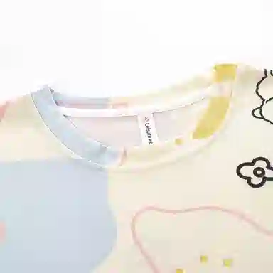 莫代尔 舒适透气百搭圆领短袖上衣亲肤细腻休闲长裤家居服可外穿睡裙睡衣套装 女款 杏色