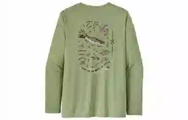 patagonia Men's Long-Sleeved Capilene Cool Daily Fish Graphic Shirt C1T